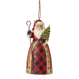 Highland Glen Santa with Tree Ornament H11cm Jim Shore 6015441 *