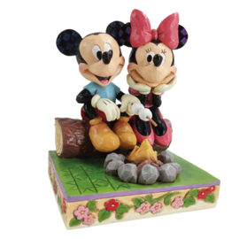 Mickey & Minnie Campfire  H14,5cm Jim Shore 6011938 Kampvuur , retired *