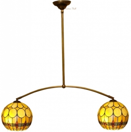 5316 973 * Hanglamp met 2 Tiffany kappen Ø27cm