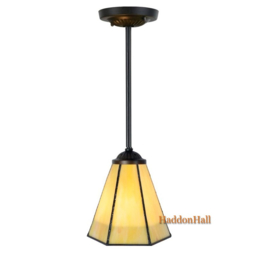 8199 Pendant Zwart met Tiffany kap  Ø15cm Narcissus