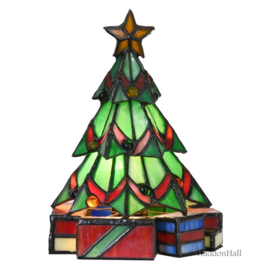 9348 Tiffany lamp Kerstboom  H23cm handmade Tiffany Christmas Tree