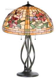 9934 * Tafellamp Salsa H78cm met Tiffany kap Ø51cm Garden Dragonfly