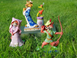 ROBIN HOOD , MAID MARIAN, PRINCE JOHN & HISS  18cm Set van 3  Jim Shore beelden * all retired