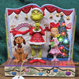 Grinch LED Storybook H 16cm Jim Shore 6017056FE , gesigneerd en genummerd