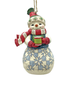 Snowman with Cocoa Ornament H11cm Jim Shore 6015543 *
