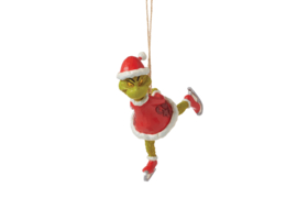 Grinch Ice Skating Ornament Jim Shore 6015225 *