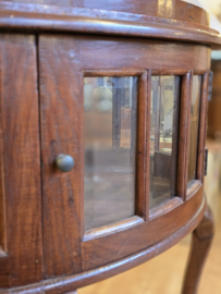 Theekastje B78cm Massief Teakhout met los dienblad Ca. 1920