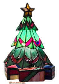 9348 * Tiffany lamp Kerstboom  H23cm handmade Tiffany Christmas Tree