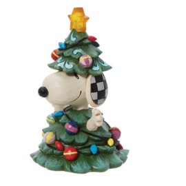 Snoopy Dressed as a Tree * H 14cm Jim Shore 6013042 met verlichting, retired