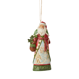 Santa with Winter Scene Ornament * H10cm Jim Shore 6006670 Retired
