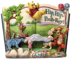 WINNIE THE POOH "Hip,Hip,Pooh-Ray!" Storybook Jim Shore 4046053 very rare , uitverkocht