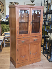 Kast Vitrinekast H169cn B86cm Massief Teakhout Ca. 1920