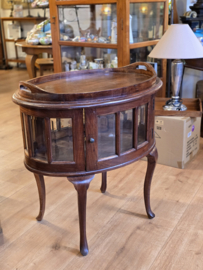 Theekastje B78cm Massief Teakhout met los dienblad Ca. 1920