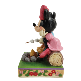 Mickey & Minnie Campfire  H14,5cm Jim Shore 6011938 Kampvuur , retired *