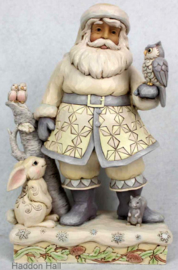 Woodland Santa with Animals 25 cm Jim Shore 6001407 kerstman , retired *