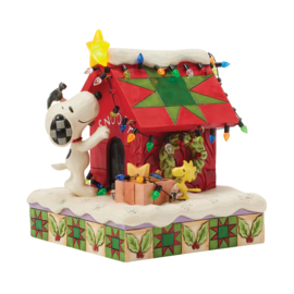 Snoopy LED Doghouse "Prize-Worthy Christmas" H16cm Jim Shore 6017241