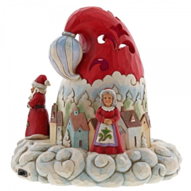 Hats Off to Christmas Magic 20 cm Jim Shore Lighted Santa Hat 4060107 laatste exemplaar *