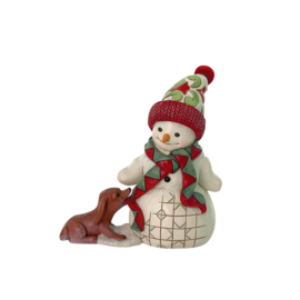 Snowman with Dog & Scarf Pint Sized H13cm Jim Shore 6017297