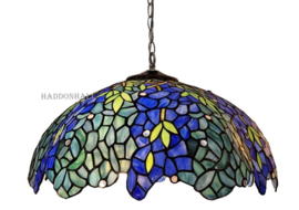 6182 * Hanglamp Tiffany Ø45cm Wisteria Sininen