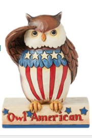 "Proudly Perched" American Owl Figurine H13cm Jim Shore 6016381