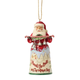 Santa "I Heard the Bells" Ornament H11cm Jim Shore 6017048