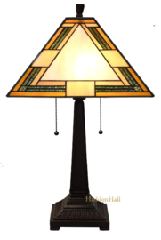 7850 'Tafellamp H58cm met Tiffany kap 37x37cm Indian Summer