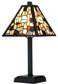 7901 * Tafellamp Tiffany H36cm 21x21cm Falling Water
