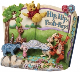 WINNIE THE POOH "Hip,Hip,Pooh-Ray!" Storybook Jim Shore 4046053 very rare , uitverkocht