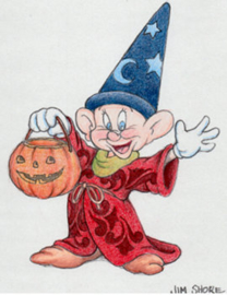 Dopey Trick-or-Treating H15cm Jim Shore 6008988, retired *