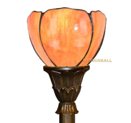 8205  Vloerlamp H176cm  met 2 Tiffany kappen Ø17cmTulipa