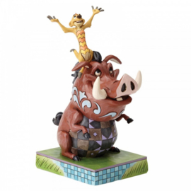 Lion King - Simba & Nala - Timon & Pumbaa - Set van 2 Jim Shore beelden retired *