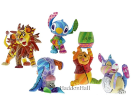 Mini Figurines - Set van 5 - Simba - Eeyore - Stitch - Winnie & Thumper 8cm Disney by Britto retired *