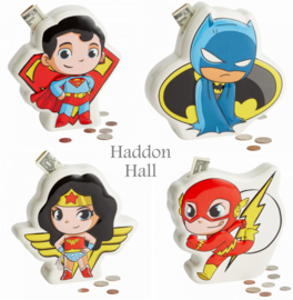 DC Ceramics H19cm - Set van 4 Spaarpotten - Superman , Batman , Wonder Woman & Flash