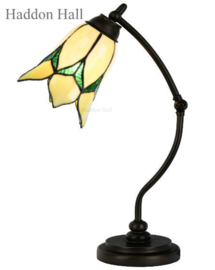 8104 * Bureaulamp H50cm met Tiffany kap Ø16cm Lovely Flower