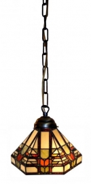 9021 353 Hanglamp Tiffany met ketting Ø26cm Midway