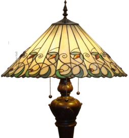 T095L-9459 * Vloerlamp Tiffany Ø50cm "Jamelia" Bolling in de voet  5205