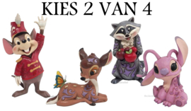 Mini Figurines H8cm - Set van 2 - Kies 2 van 4 : Bambi , Meeko , Timothy & Angel - Jim Shore
