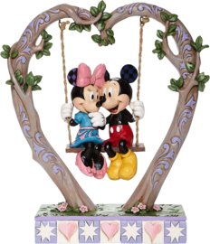 Mickey & Minnie  Sweethearts Swing  H 23cm Jim Shore 6008328 retired , uitverkocht