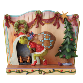 Grinch Stealing Tree Storybook H16cm Jim Shore 6012692  leverbaar juni 2024