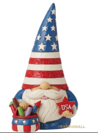 Patriotic Gnome "Fireworks and Freedom" H19cm Jim Shore 6013386 , beperkte voorraad