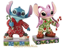 Stitch & Angel - Set van 2 - Christmas Personality Pose Jim Shore