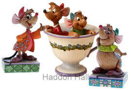 Cinderella -Jaq & Gus and Jaq & Gus!! Set van 3 Jim Shore figurines *