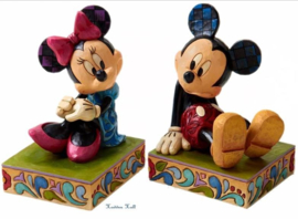 MICKEY & MINNIE  Mouse Bookends 18 cm  Jim Shore uit 2012 , 4026094 set van 2 boekensteunen.