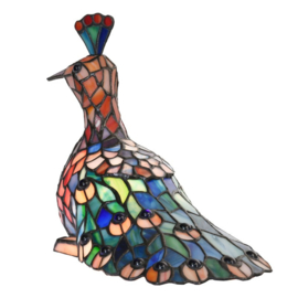 1214 * Tiffany lamp H30cm "Lying Peacock"