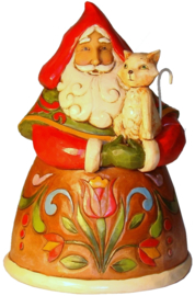 Purrfect Christmas   12cm Jim Shore Pint Santa 4022911 retired uit 2011 uitverkocht