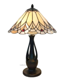 5186 Tafellamp H65cm met Tiffany kap Ø40cm Hearst