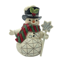 Snowman with Snowflake Staff Jim Shore 6017277