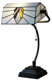 5900 *Bureaulamp Bankierslamp H50cm met Tiffany kap Astoria Brown