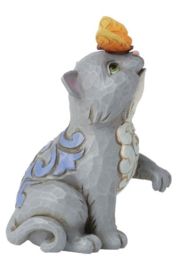 Cat with Butterfly Mini Figurine H9cm Jim Shore 6016382