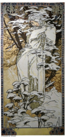 Alphonse Mucha "Winter" Wandkleed 150x68cm Gobelin Geweven